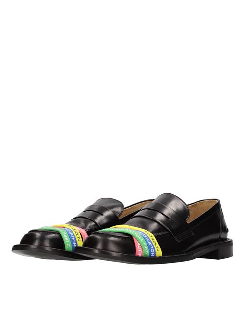 Leather moccasins JWANDERSON | ANM39530A 16150NERO-MULTICOLOR